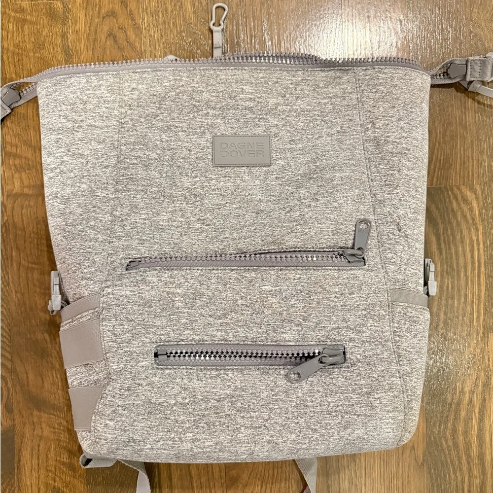 Dagne Dover Heather Taupe Convertible Baby Bag
